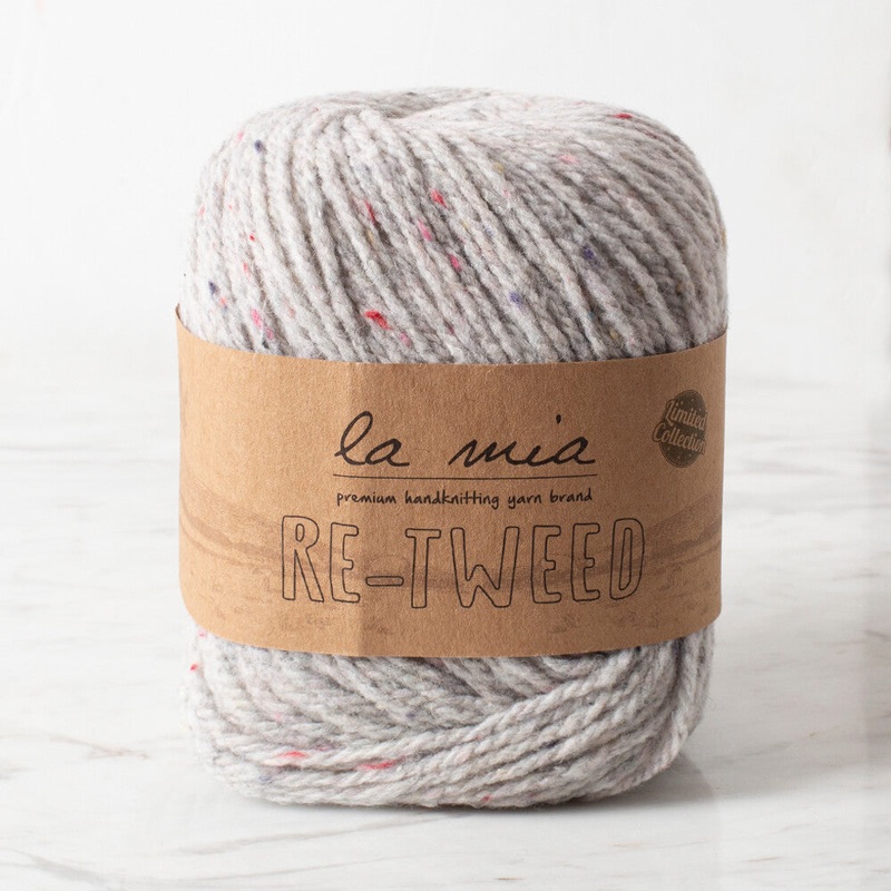 La Mia Re-Tweed Melange Yarn, Light Grey – L150