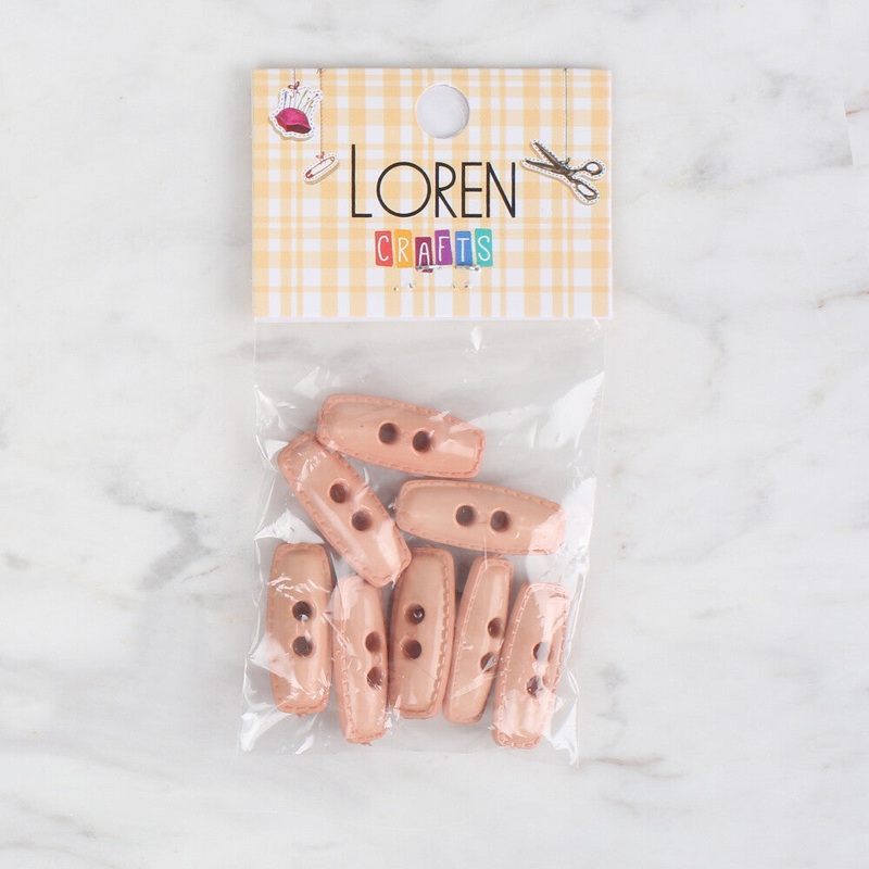 Loren Crafts 8 Pack Shepherd Button, Salmon – 083