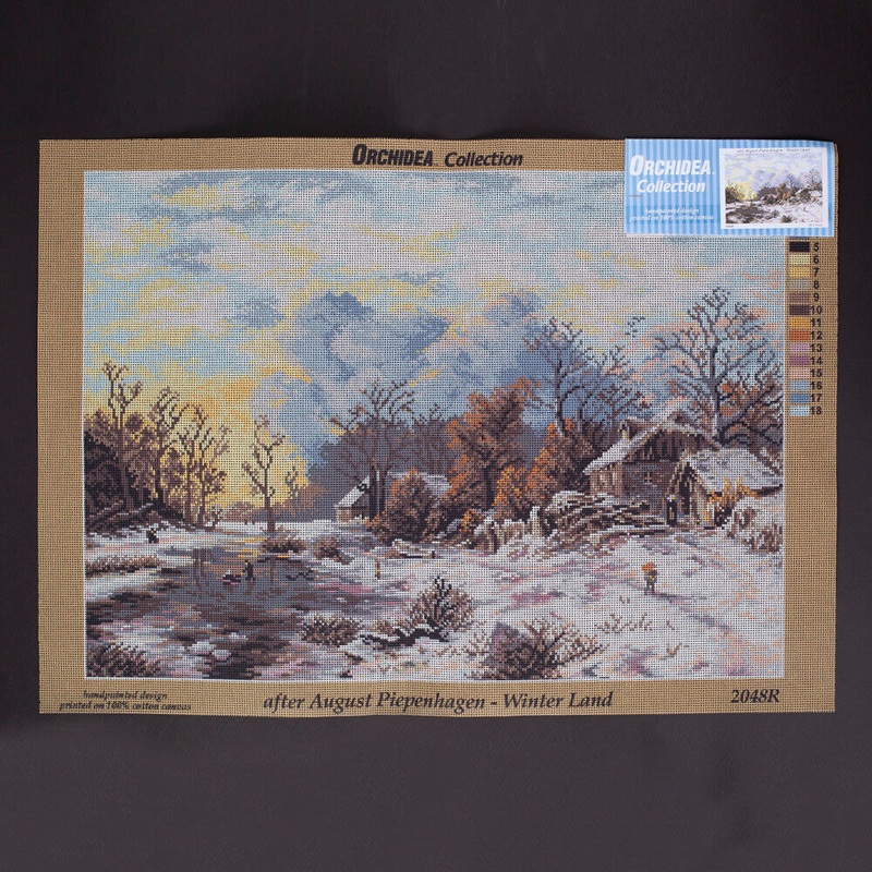 Orchidea 50×70 cm Printed Gobelin, After August Piepenhagen – Winter Land – 2048R