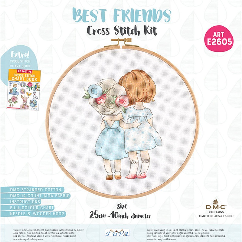 Tuva Cross Stitch Kit, Best Friends – E2605