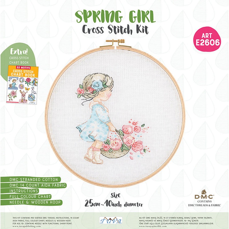 Tuva Cross Stitch Kit, Spring Girl – E2606