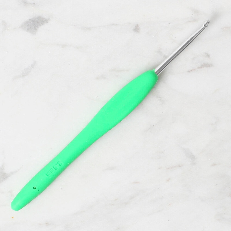 Yabal 3.5mm Soft Handle Crochet Hook, Green