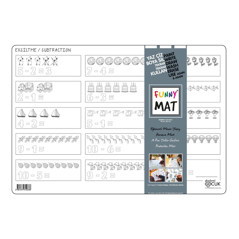Akademi ocuk Funny Mat – Subtraction