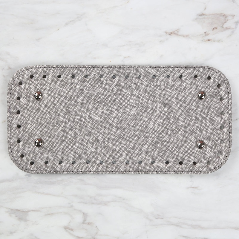 Nas Leather Bag Base 25 cm – Grey
