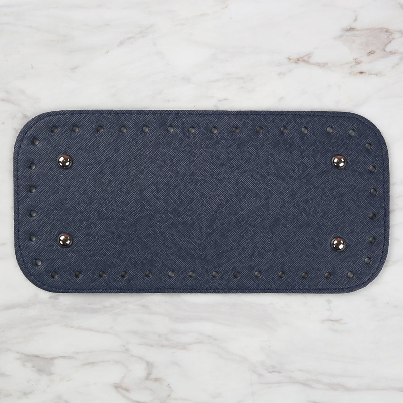 Nas Leather Bag Base 25 cm – Navy Blue