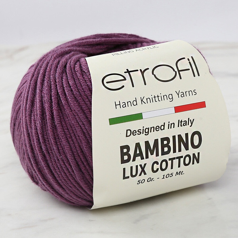Etrofil Bambino Lux Cotton Yarn, Purple – 70329