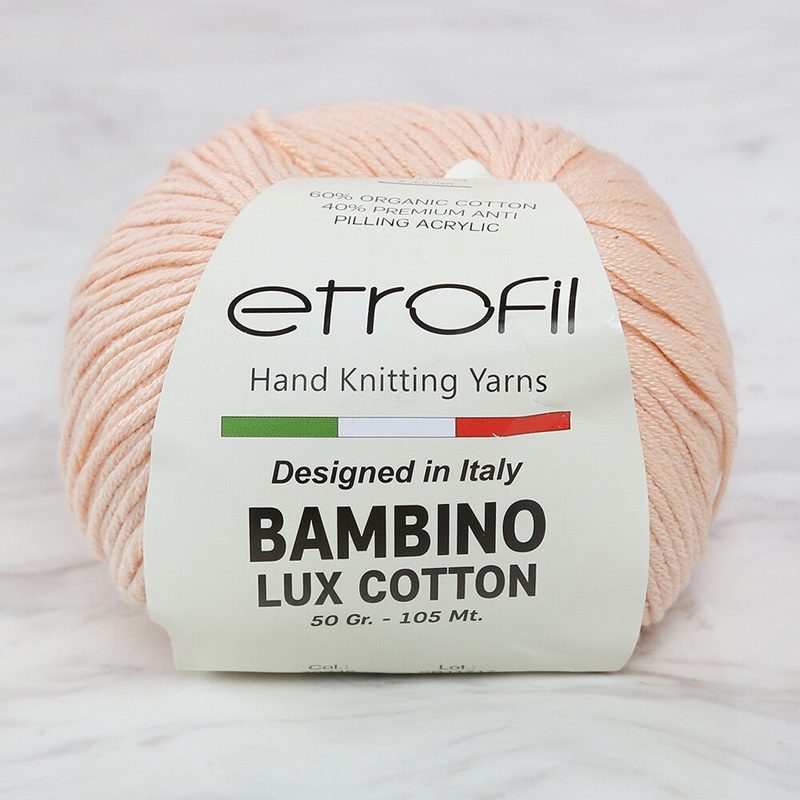 Etrofil Bambino Lux Cotton Yarn, Salmon – 70236