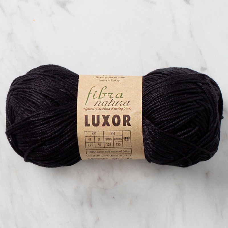 Fibra Natura Luxor Yarn, Black – 105 – 25