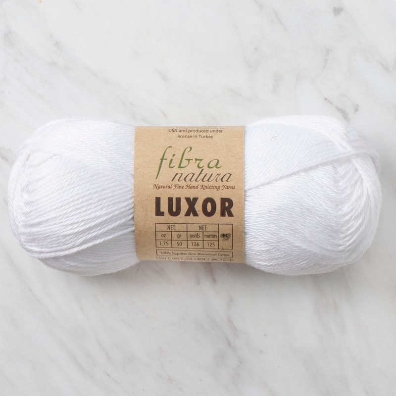 Fibra Natura Luxor Yarn, White – 105-01