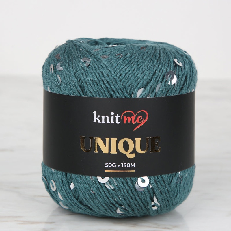Knitme UNIQUE Hand Knitting Yarn ,Petrol Green 3