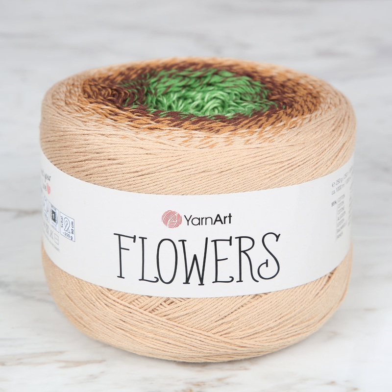 YarnArt Flowers Cotton Gradient Yarn – 308