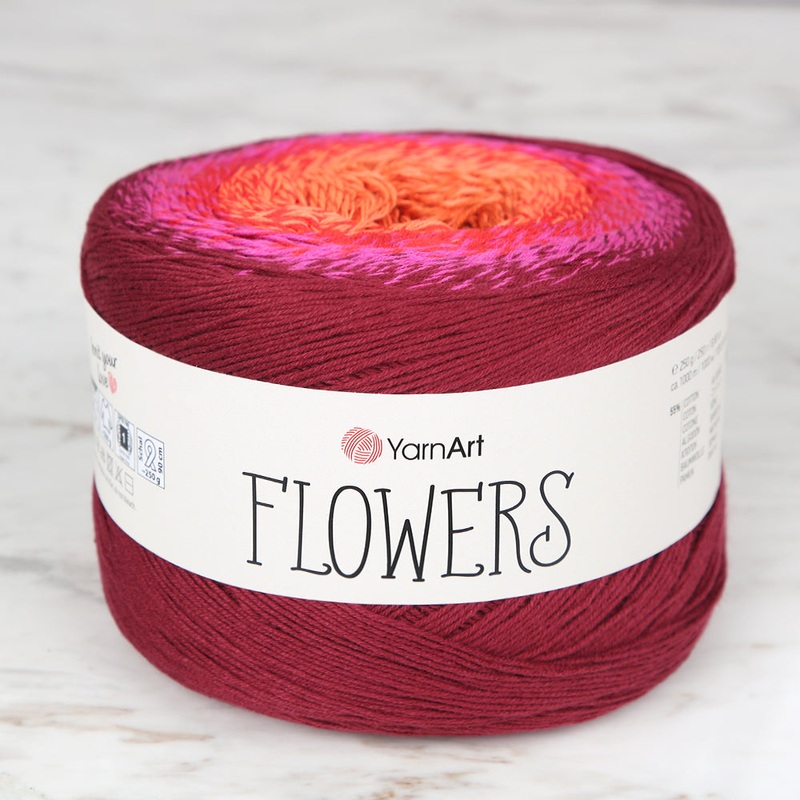 YarnArt Flowers Cotton Gradient Yarn – 310