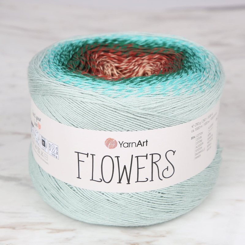YarnArt Flowers Cotton Gradient Yarn – 318