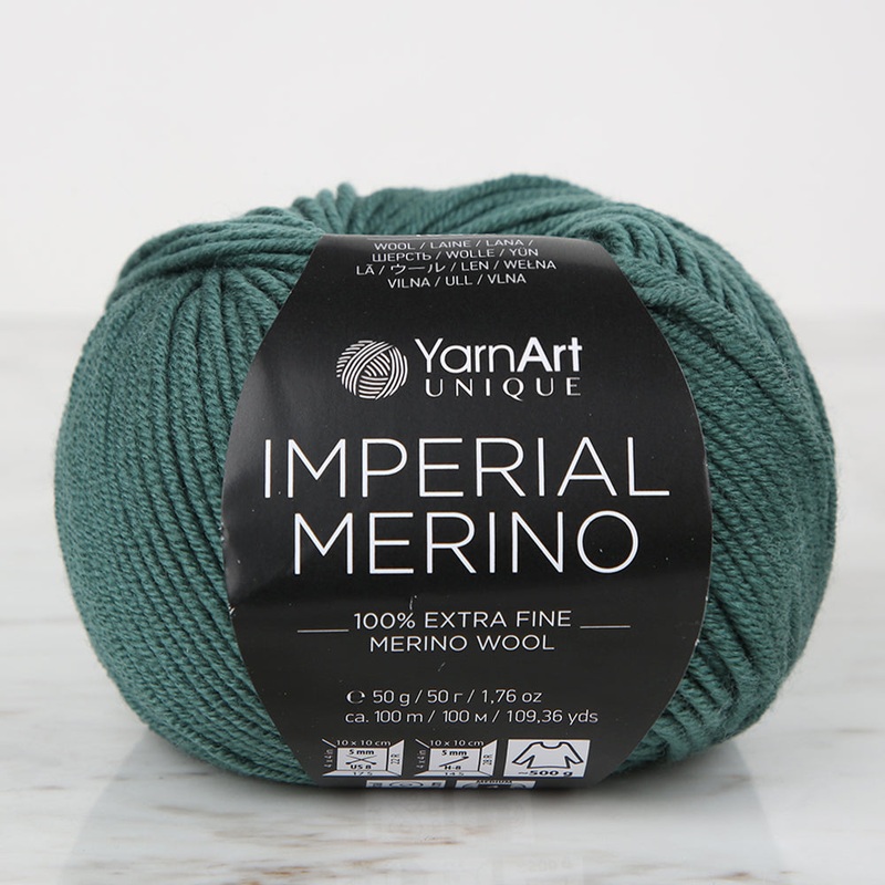 YarnArt IMPERIAL MERINO Knitting Yarn, Green – 3333