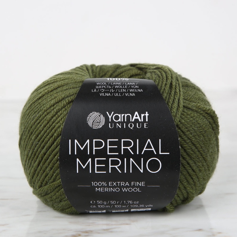 YarnArt IMPERIAL MERINO Knitting Yarn, Green – 3334