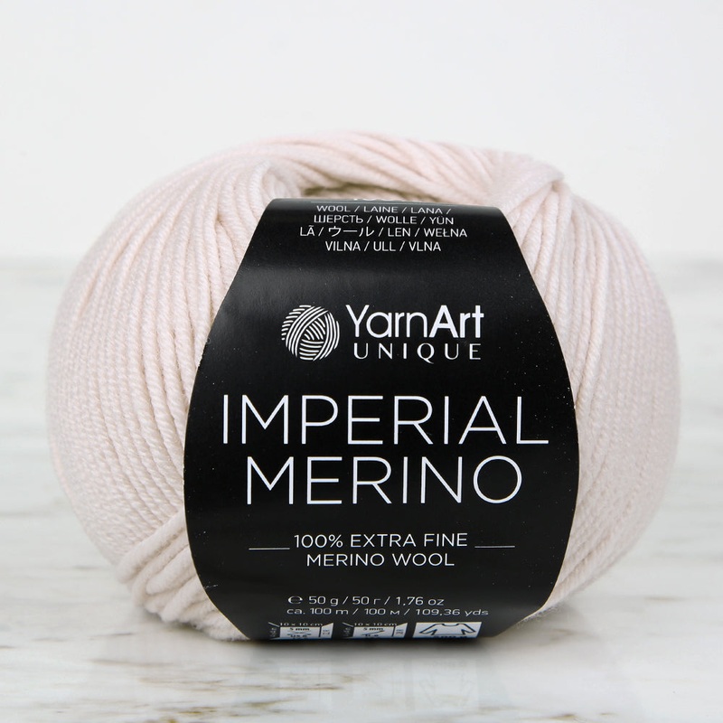 YarnArt IMPERIAL MERINO Knitting Yarn, Light Pink – 3327