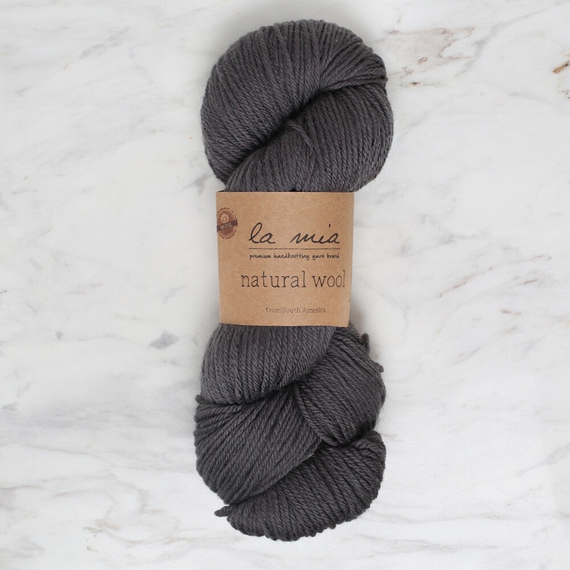 La Mia Natural Wool Knitting Yarn, Anthracite – L900