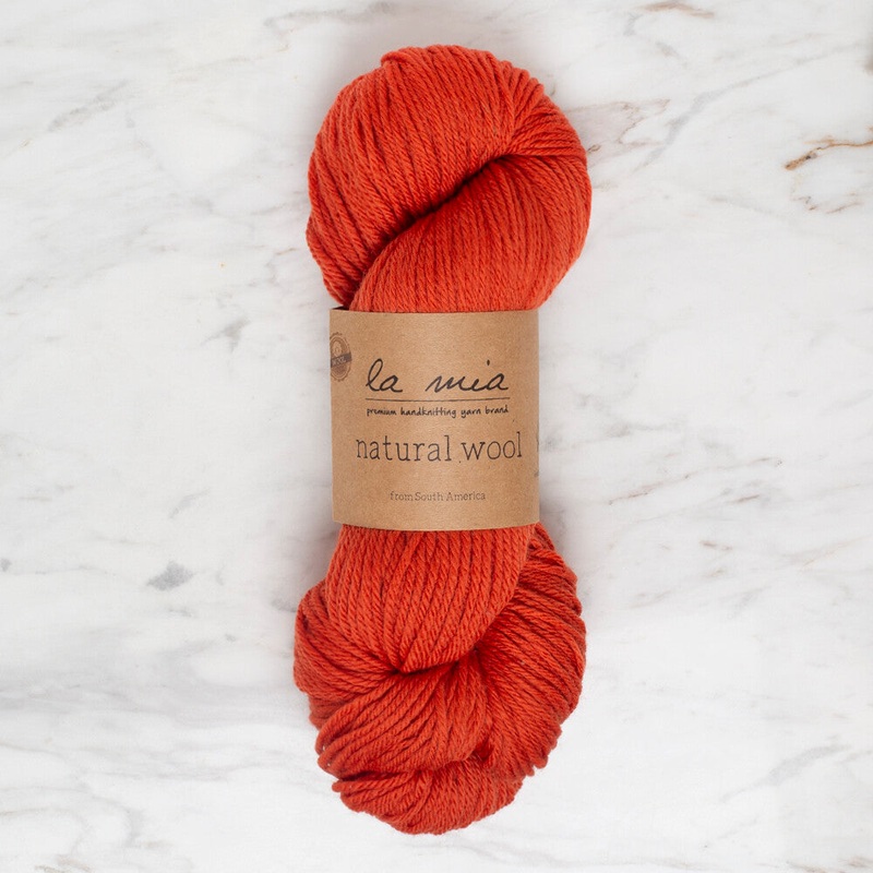 La Mia Natural Wool Knitting Yarn, Cinnamon – L266