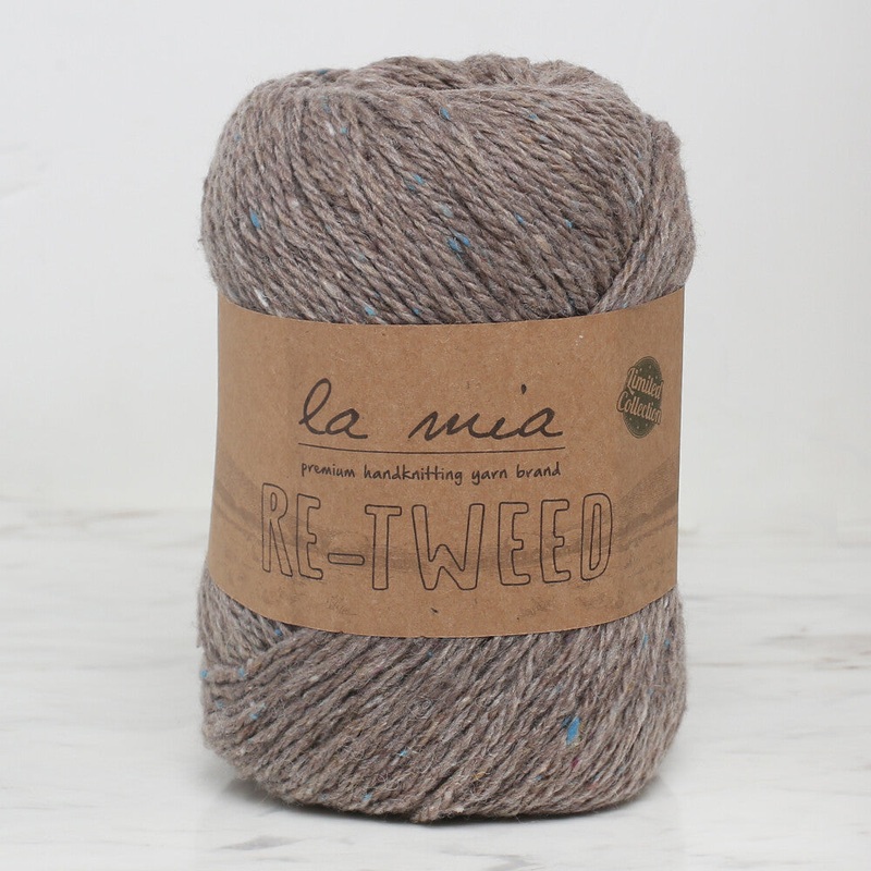 La Mia Re-Tweed Melange Yarn, Brown- L123