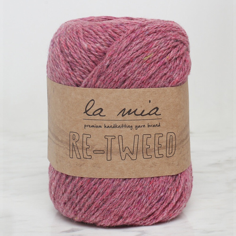 La Mia Re-Tweed Melange Yarn, Dusty Pink – L140