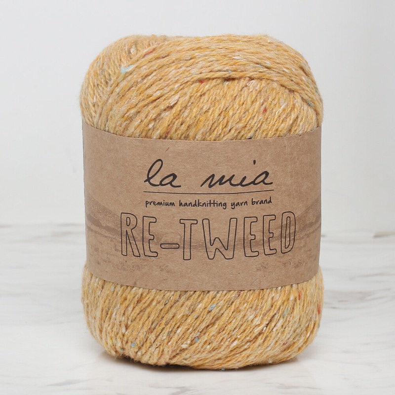 La Mia Re-Tweed Melange Yarn, Yellow – L124