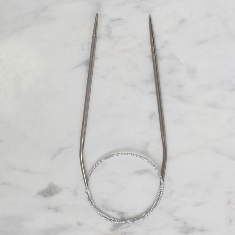 Loren Crafts 3mm 40 cm Steel Circular Knitting Needle