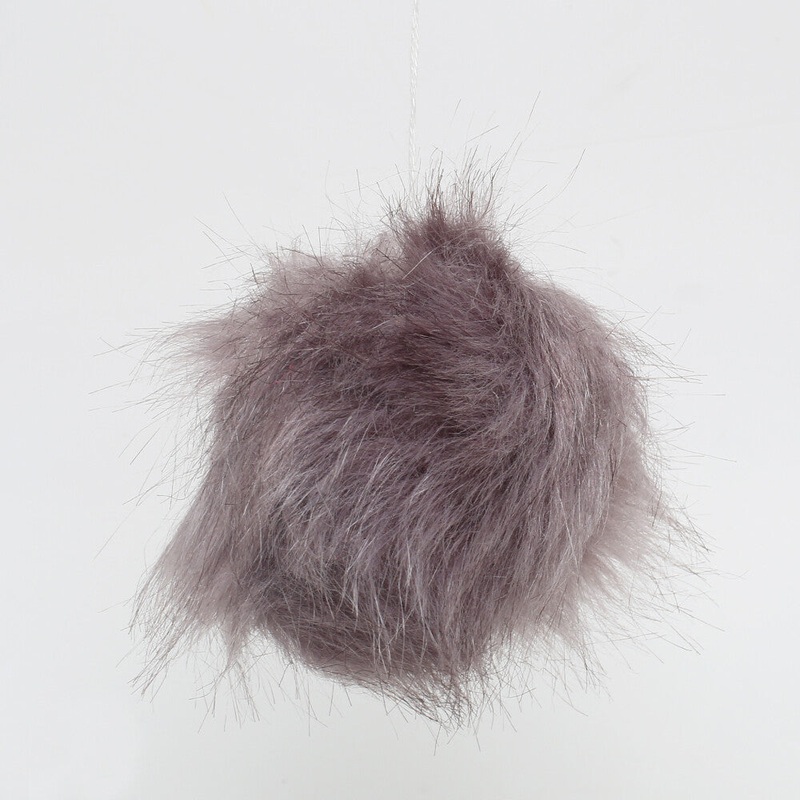 Loren Faux Pom Pom, Grey