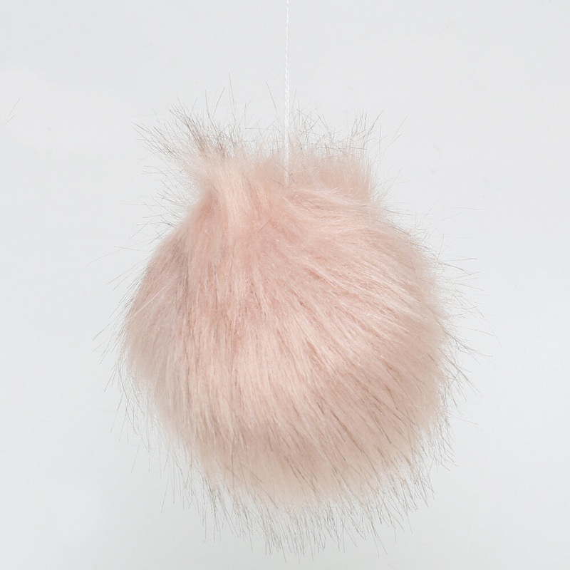 Loren Faux Pom Pom, Powder Pink