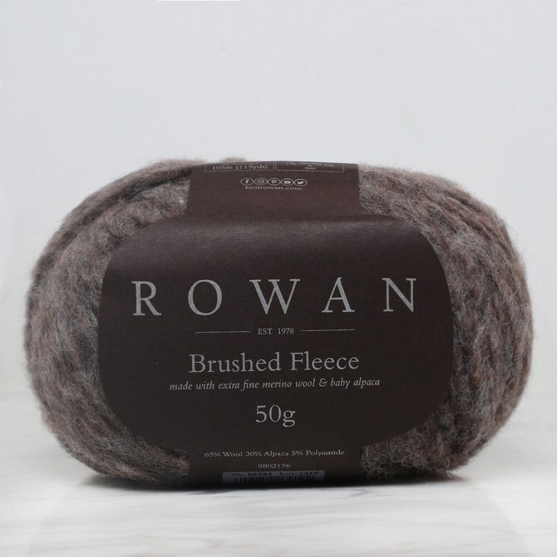 Rowan Brushed Fleece Yarn, Brown – 00254