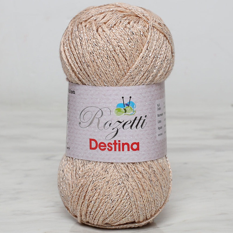 Rozetti Destina 50 gr Yarn, Light Beige – 45003