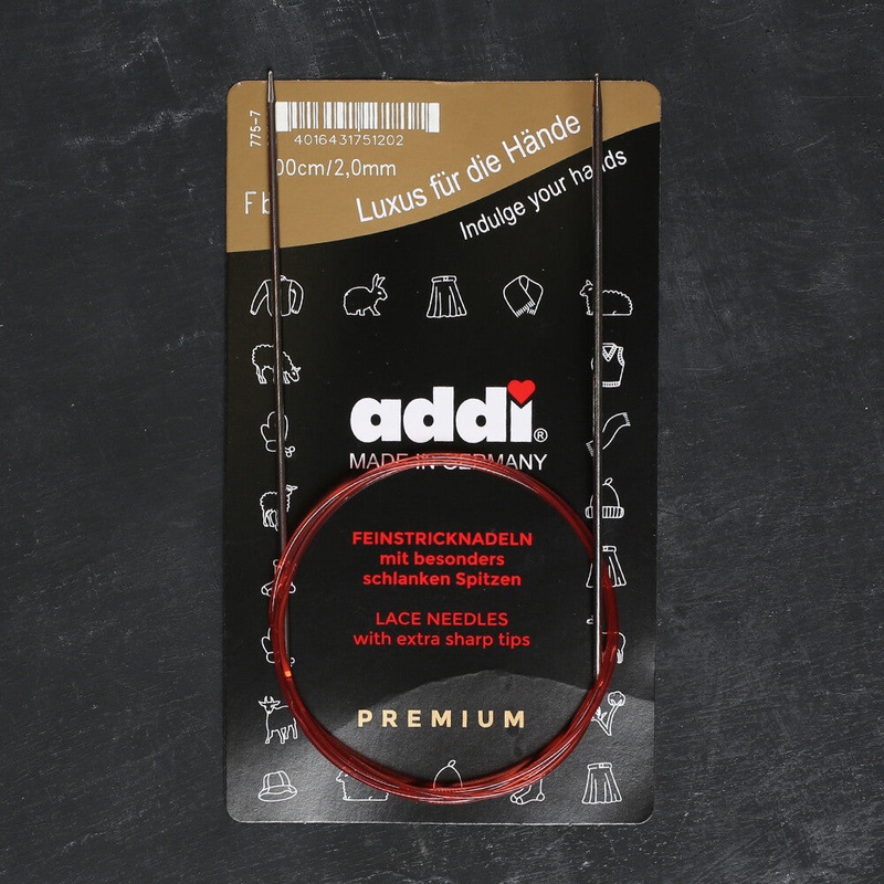 Addi 2.0mm 100cm Lace Circular Knitting Needle – 775-7