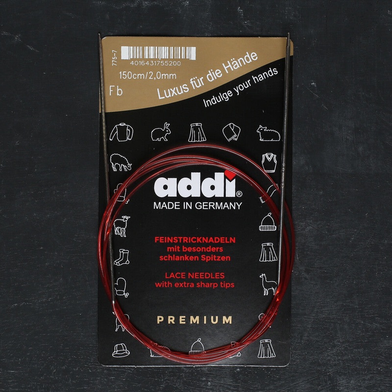 Addi 2.0mm 150cm Lace Circular Knitting Needle – 775-7