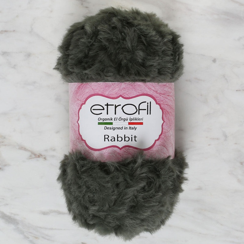 Etrofil Rabbit Fur Yarn, Dark Green – 74043