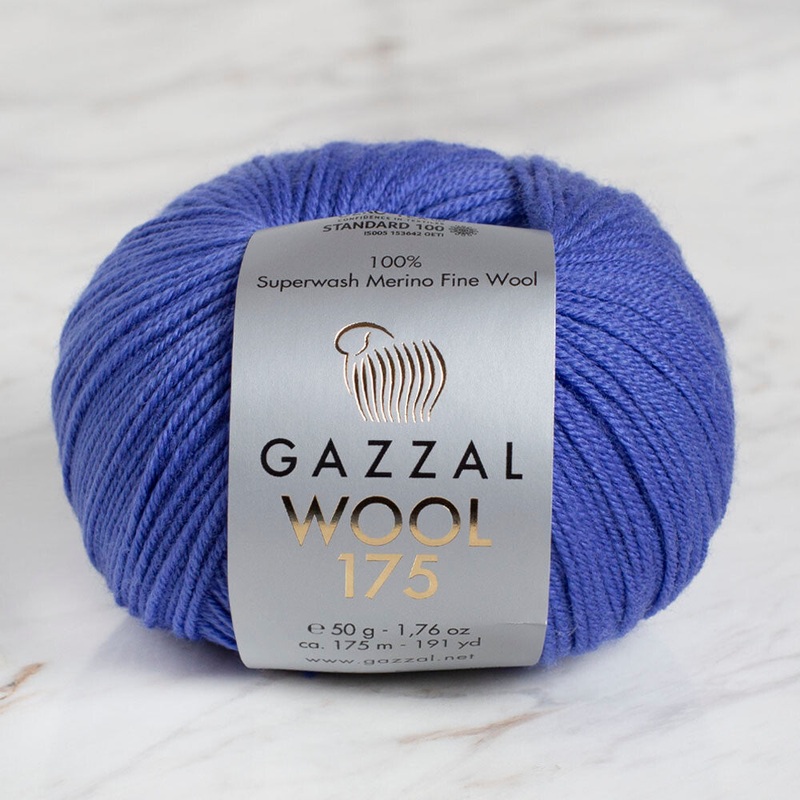 Gazzal Wool 175 50 Gr Yarn, Blue – 336