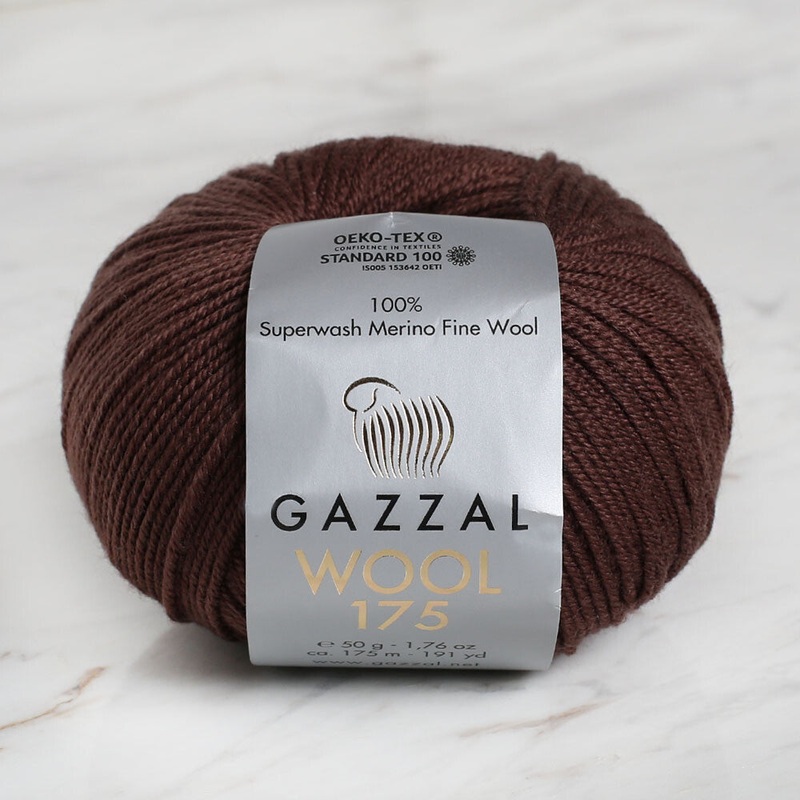 Gazzal Wool 175 50 Gr Yarn, Brown – 310