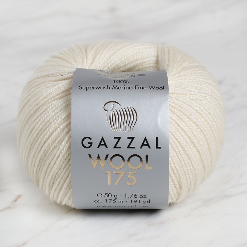 Gazzal Wool 175 50 Gr Yarn, Cream – 300