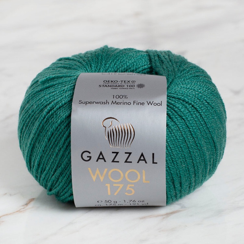 Gazzal Wool 175 50 Gr Yarn, Dark Green – 319