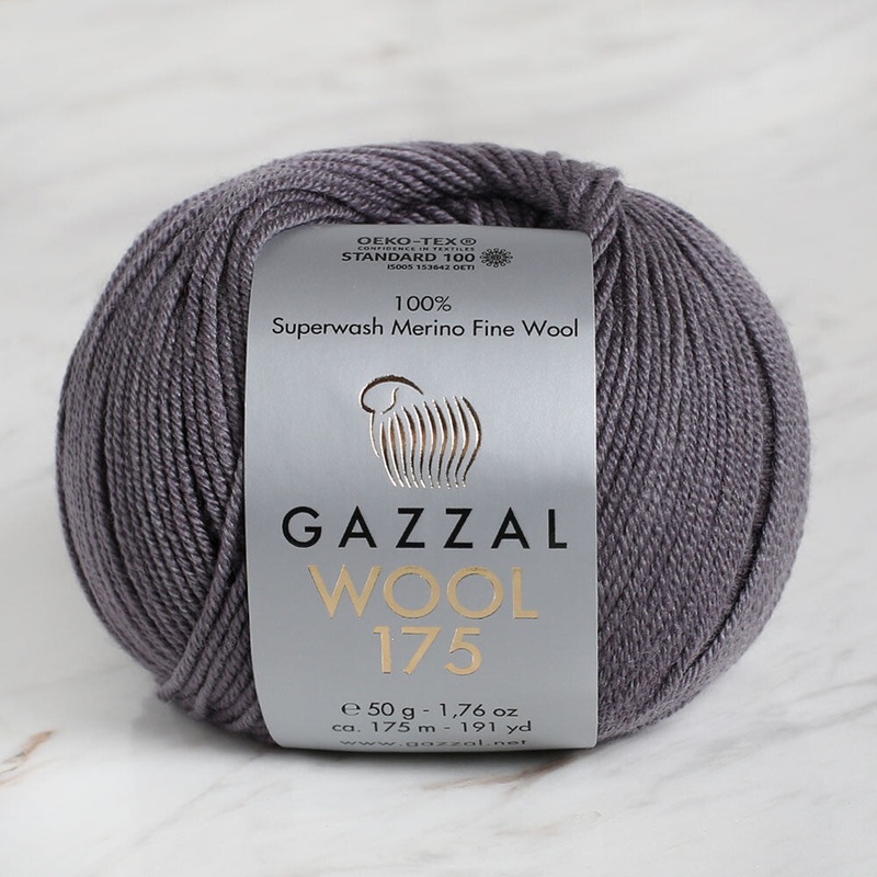 Gazzal Wool 175 50 Gr Yarn, Dark Grey – 302