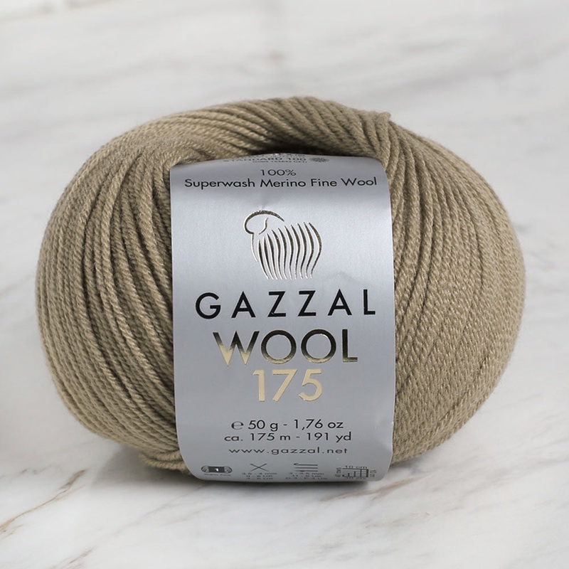 Gazzal Wool 175 50 Gr Yarn, Khaki – 308