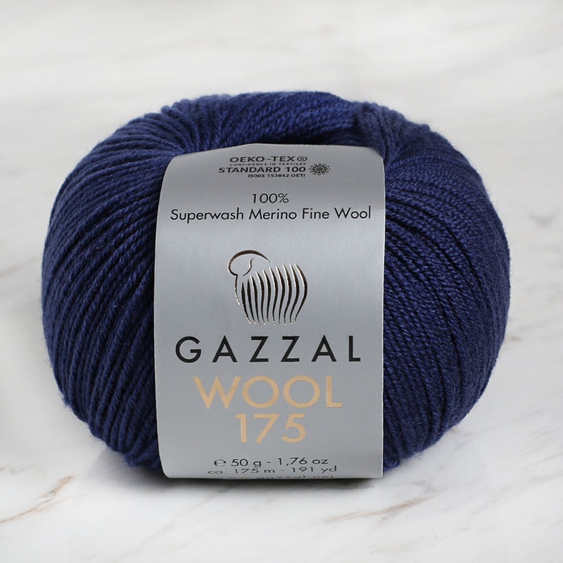 Gazzal Wool 175 50 Gr Yarn, Light Navy Blue – 327