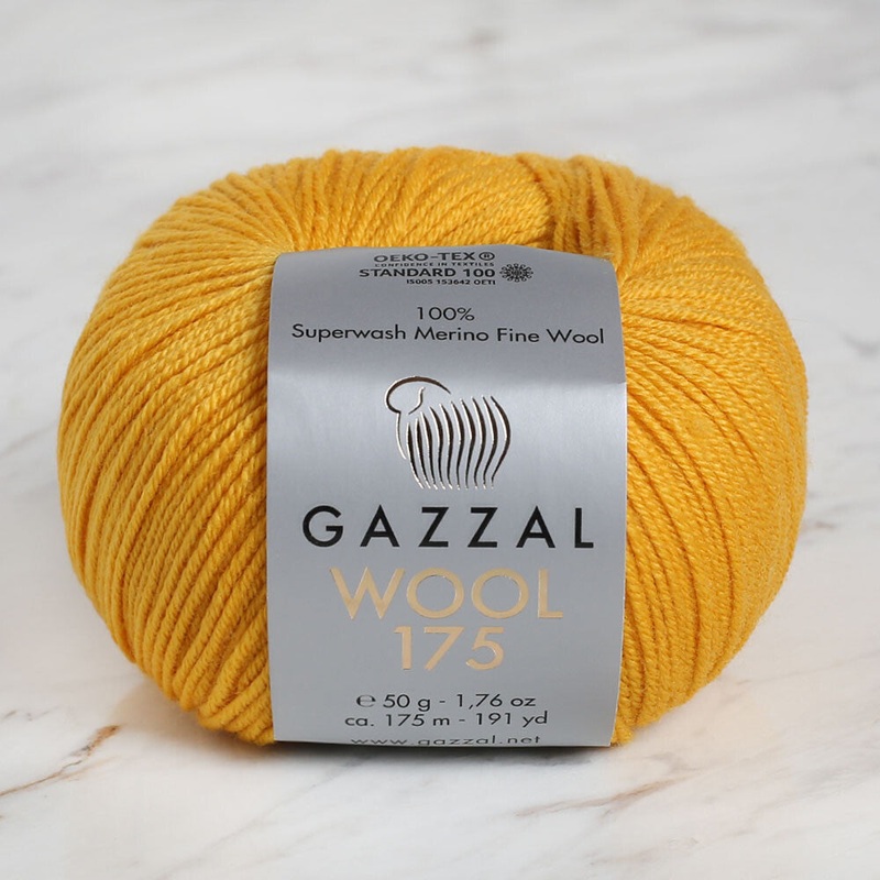 Gazzal Wool 175 50 Gr Yarn, Mustard – 312