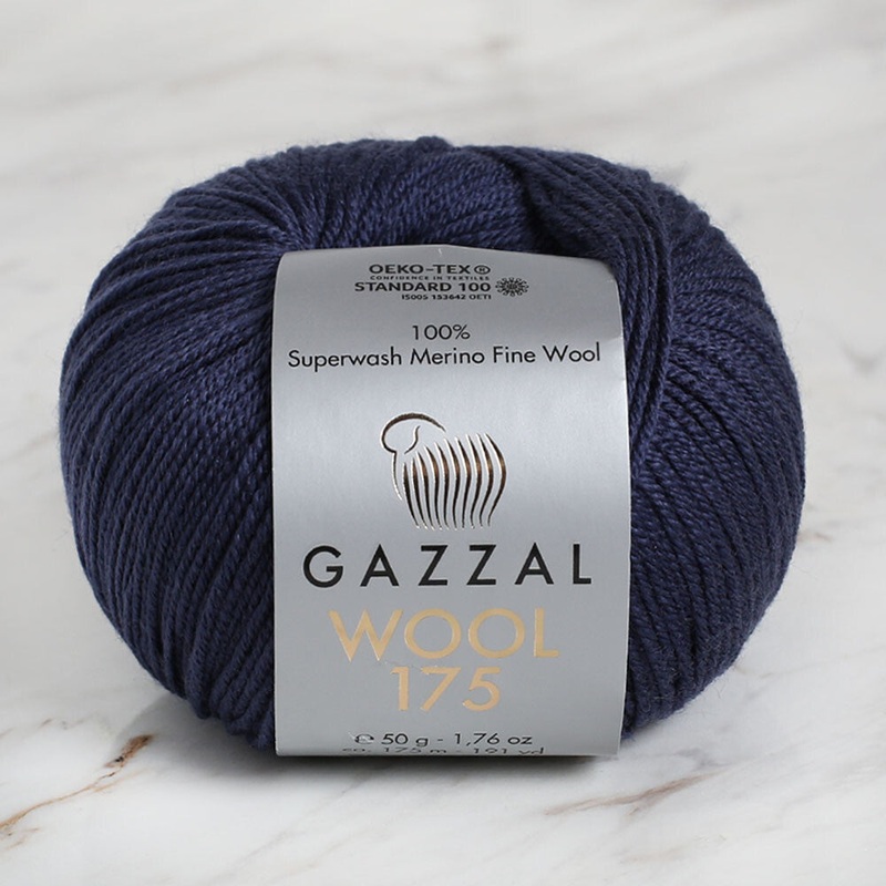 Gazzal Wool 175 50 Gr Yarn, Navy Blue – 326