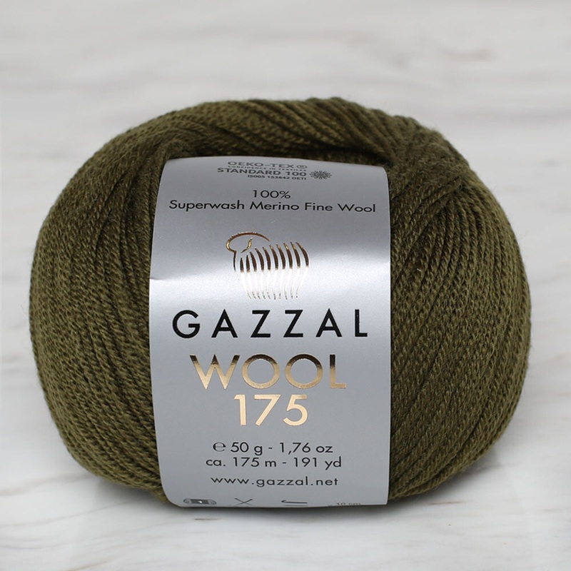 Gazzal Wool 175 50 Gr Yarn, Navy Green – 317