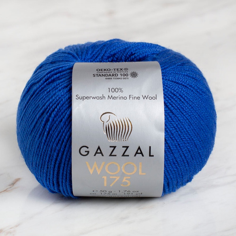 Gazzal Wool 175 50 Gr Yarn, Saxe Blue – 325