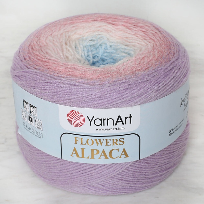 Yarnart Flowers Alpaca 250 Gr Knitting Yarn, Variegated – 405