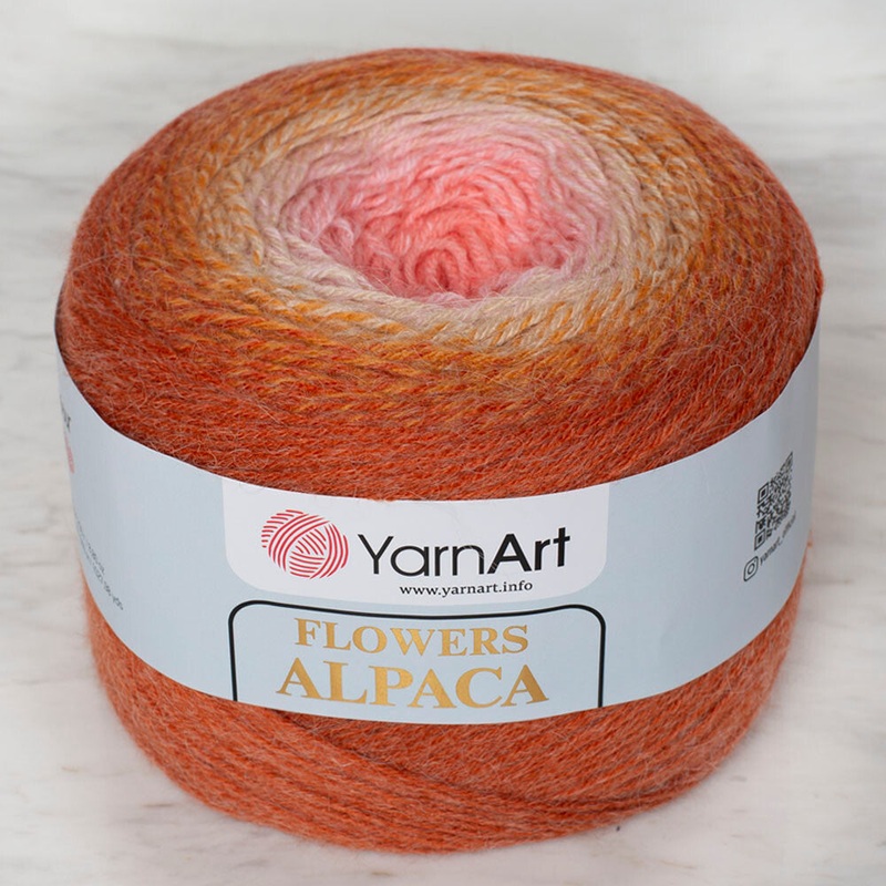 Yarnart Flowers Alpaca 250 Gr Knitting Yarn, Variegated – 414