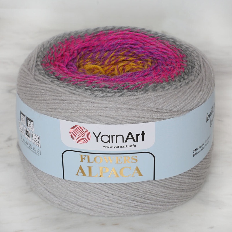 Yarnart Flowers Alpaca 250 Gr Knitting Yarn, Variegated – 415