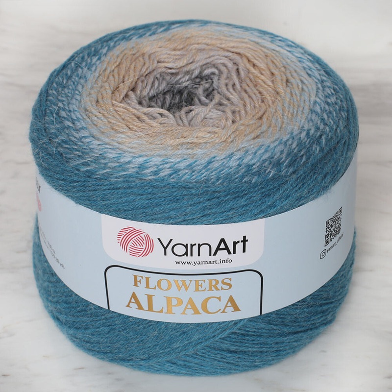 Yarnart Flowers Alpaca 250 Gr Knitting Yarn, Variegated – 417