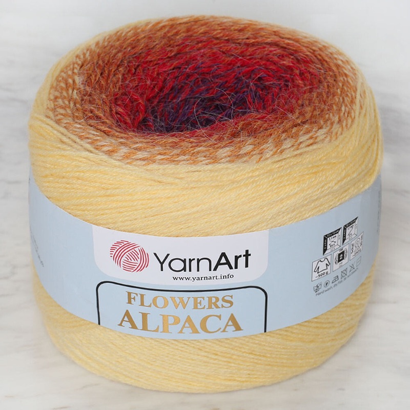 Yarnart Flowers Alpaca 250 Gr Knitting Yarn, Variegated – 418