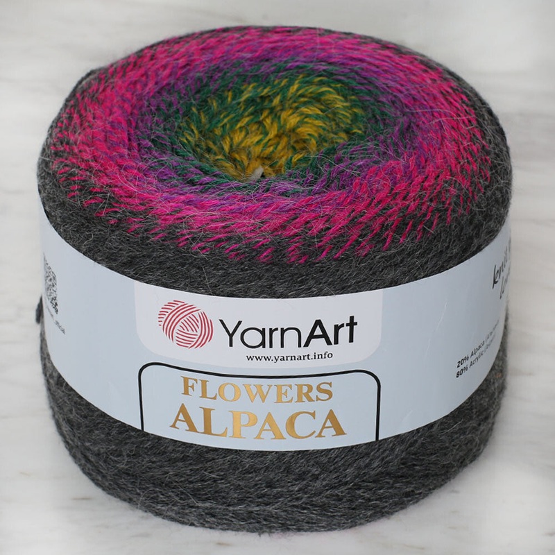 Yarnart Flowers Alpaca 250 Gr Knitting Yarn, Variegated – 423